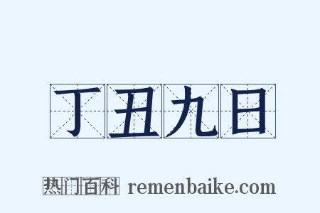 丁丑九日是什么意思的图片